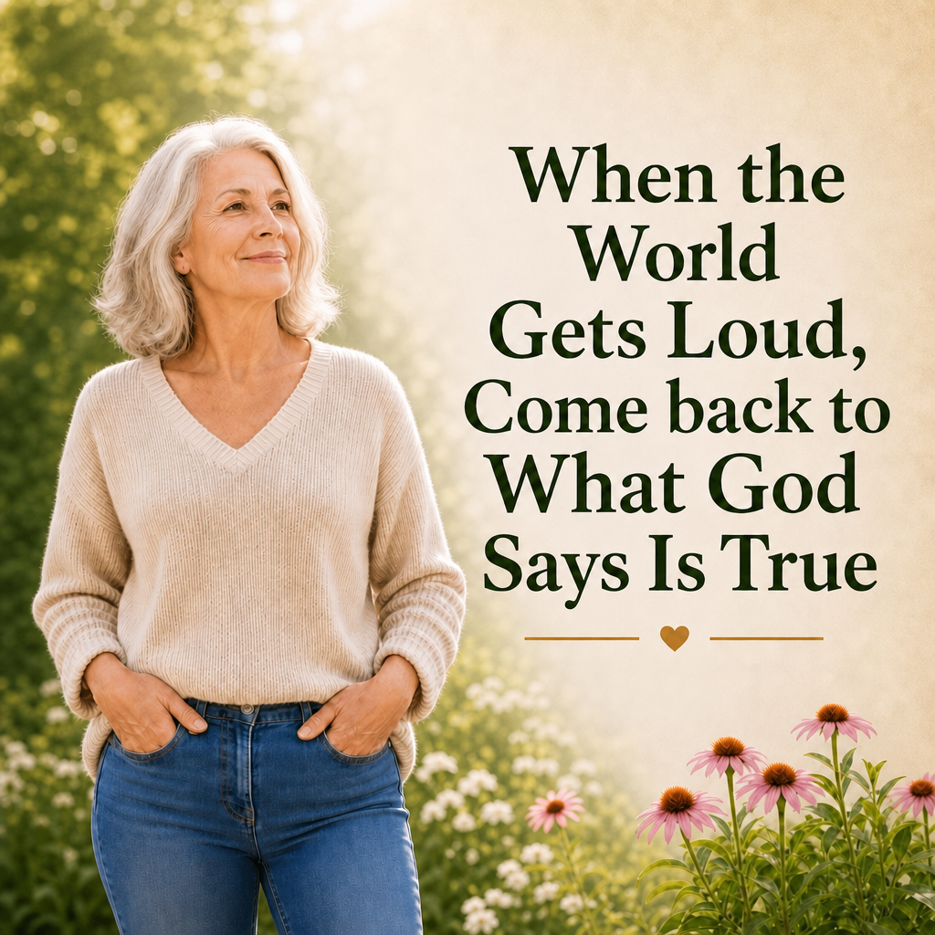 When the World Gets Loud, Come Back to What God Says Is True.